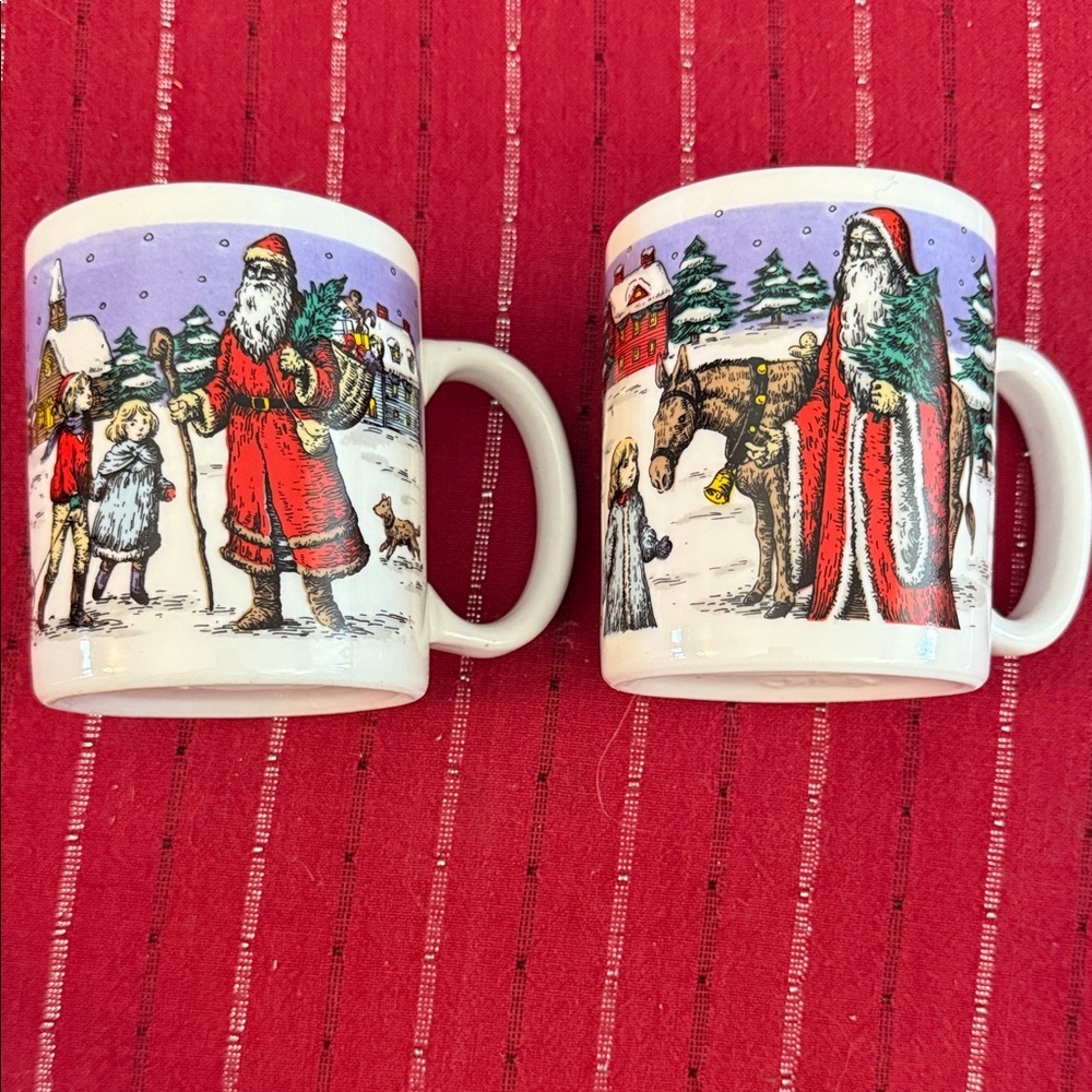 Miyazaki Create Santa Claus Ceramic Mugs set of two